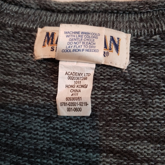 Magellan Sportswear Aqua Cotton Blend Deep V-neck Sweater L - Picture 4 of 6